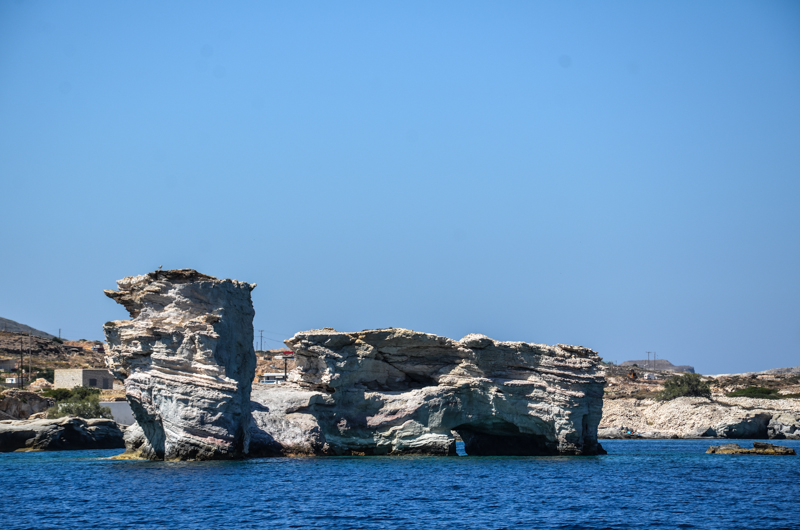 Milos: Just to the left of these rocks is where we swam ashore